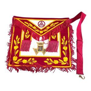 Vintage Wm. Lamber & Sons Masonic Apron Past High Priest Mason Embroidery READ